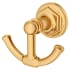 DXV Oak Hill Wall Mounted Double Robe Hook Satin Brass